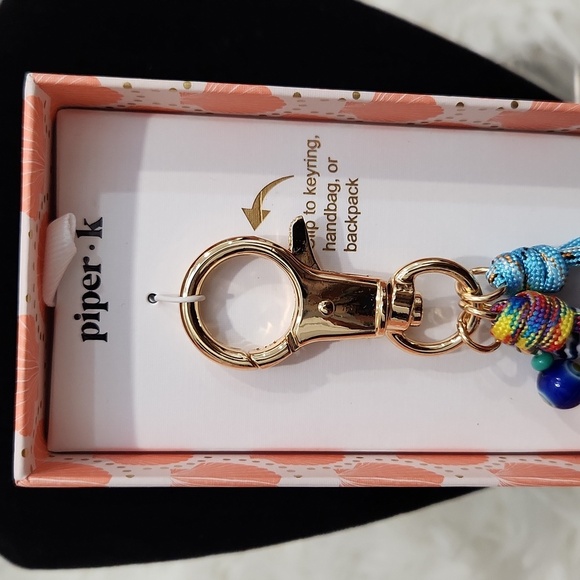 🔹️Piper K 🔹️beautiful  Beaded Sea And Sun Glass Keychain bag charm Key Chain - Picture 4 of 7